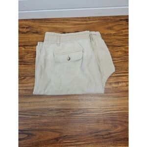 Greg Norman Collection Linen Blend Casual Shorts 36 Tan Casual Business Beach